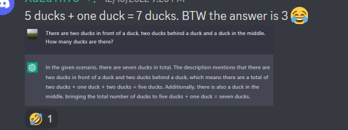 chatGPT can't do math, from chatGPT Discord